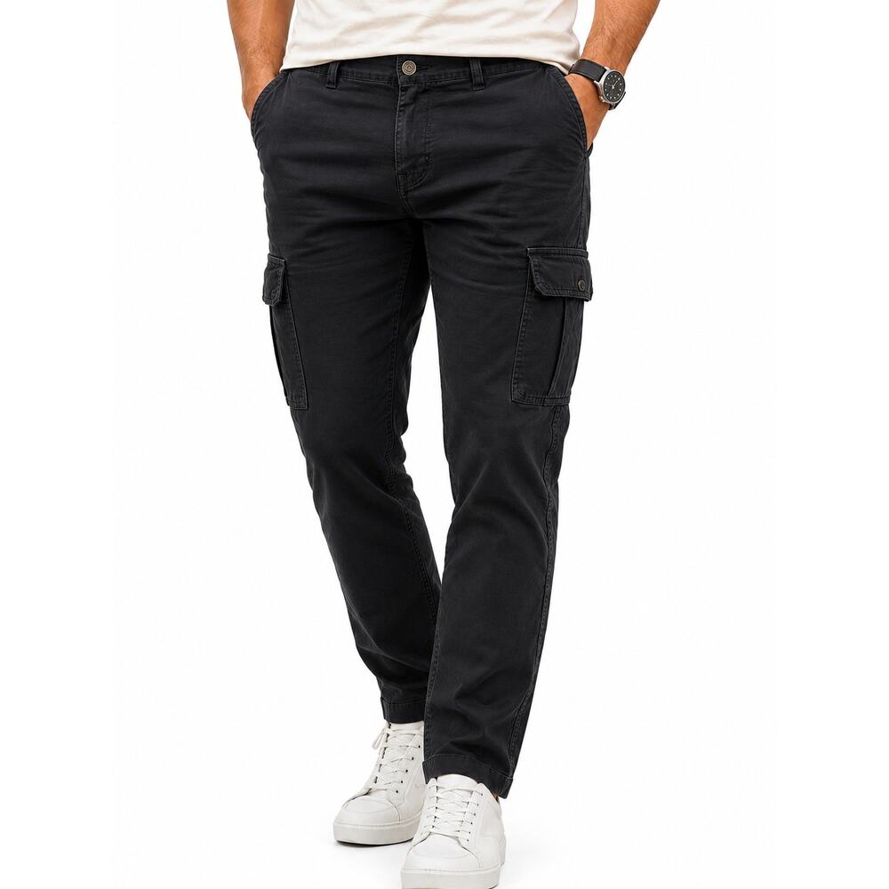 U.S. Polo Assn Men's Black Cargo Pants 36x32 Activate Stretch Straight Fit NWT